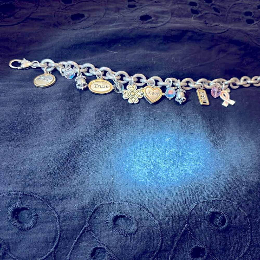 Brighton Breast Cancer Charm Bracelet